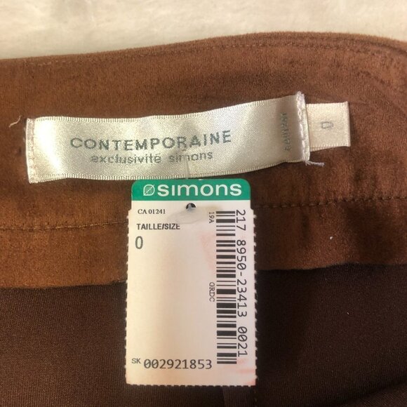 Nwt Simon Contemporaine Maxi Brown Skirt Size 0 - Picture 5 of 9